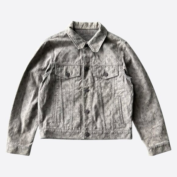 Louis Vuitton Grey Monogram Denim Jacket - Picture 1 of 4
